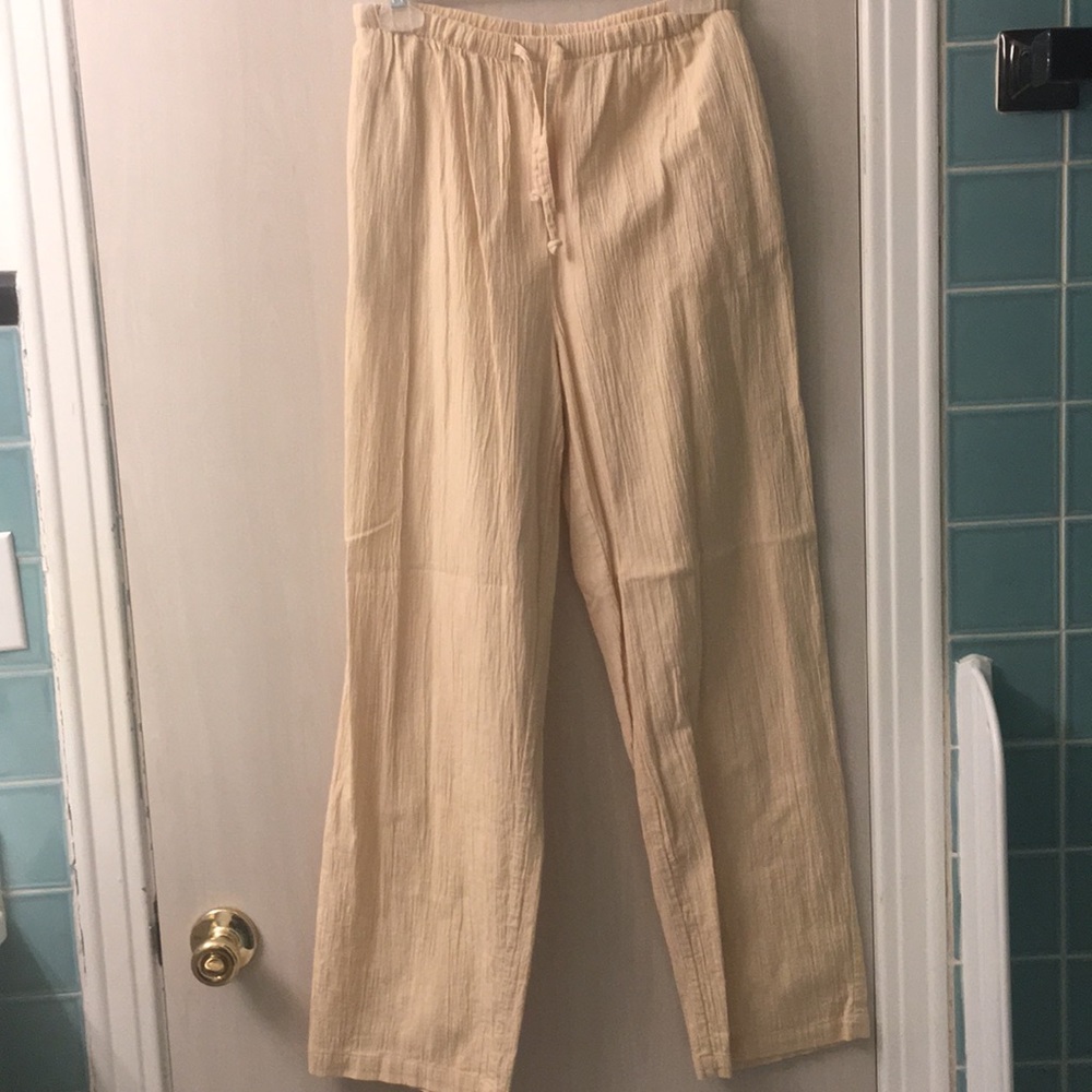 Regular Classic Waist Drawstring Gauze Pants